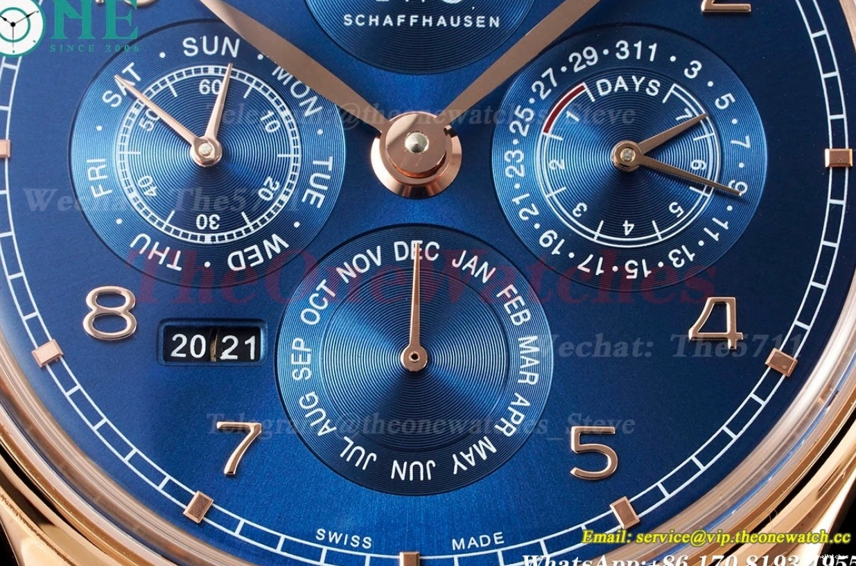 RG Blue Calendar A52610 Perpetual 5033 V9F LE Num Portugieser 0522
